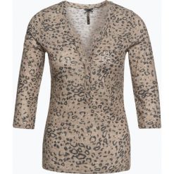 T-shirty damskie: Key Largo – Damska koszulka z długim rękawem z dodatkiem lnu – Leo, beżowy