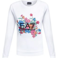 Bluza EA7 EMPORIO ARMANI Biały. Białe bluzy damskie z nadrukiem marki EA7 Emporio Armani, z bawełny. Za 490,00 zł.