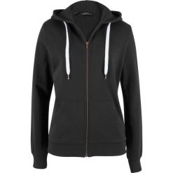 Bluza rozpinana bonprix czarny. Czarne bluzy damskie marki bonprix, bez wzorów, bez rękawów, bez kaptura. Za 74,99 zł.