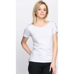 Bluzki damskie: Szary T-shirt Curtains