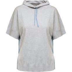 Sweter DEHA HARMONIC. Białe swetry damskie Deha, bez wzorów, z dzianiny, z krótkim rękawem, krótkie, bez kaptura. Za 460,00 zł.