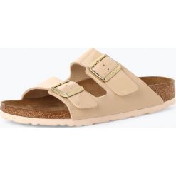 Birkenstock - Sandały damskie z dodatkiem skóry – Arizona BS, beżowy. Brązowe sandały damskie marki Birkenstock, bez wzorów, ze skóry, eleganckie, bez obcasa, bez zapięcia. Za 289,95 zł.
