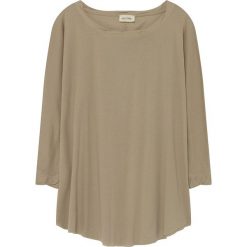 Koszulka w kolorze beżowym. Brązowe t-shirty damskie American Vintage, s, z bawełny, z okrągłym kołnierzem, z długim rękawem. W wyprzedaży za 86,95 zł.