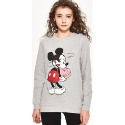 Odzież damska: Bluza z nadrukiem mickey mouse - Jasny szar