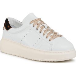 Sneakersy STOKTON - Bubka-D-Fw Vitello Bianco/Pony Giaguaro. Białe półbuty damskie Stokton, ze skóry. Za 889,00 zł.