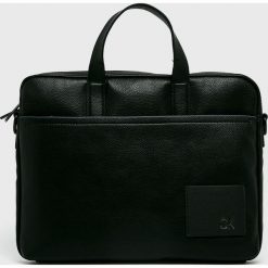 Calvin Klein - Torba. Czarne torby męskie skórzane Calvin Klein, w paski, ze skóry ekologicznej. Za 519,90 zł.