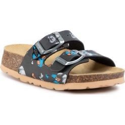 Klapki SUPERFIT - 8-00111-07 M Stone Multi. Czarne sandały chłopięce Superfit, ze skóry ekologicznej, bez zapięcia. Za 109,00 zł.