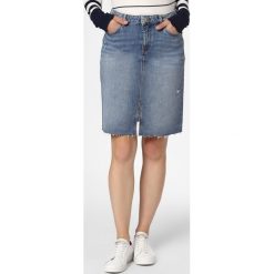 Tommy Jeans - Jeansowa spódnica damska, niebieski. Niebieskie spódniczki damskie Tommy Jeans, bez wzorów, z jeansu. Za 399,95 zł.