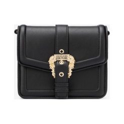 Versace Jeans Couture Cross body bag Czarny. Czarne torebki klasyczne damskie Versace Jeans Couture, w paski, z jeansu, bez dodatków. Za 791,95 zł.