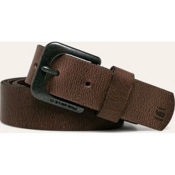 G-Star Raw - Pasek skórzany. Pomarańczowe paski męskie G-Star RAW, w paski, ze skóry, retro. Za 199,90 zł.