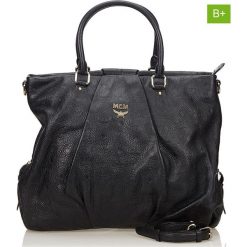 Torebki klasyczne damskie: Skórzana torebka w kolorze czarnym – 36 x 31,5 x 16 cm