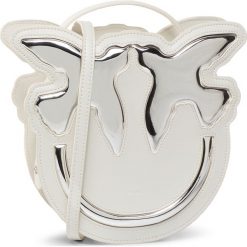 Torebka PINKO - Lucky Fl. PE 20 PLTT 1P21NY Y66W White I09. Białe torebki klasyczne damskie Pinko, bez wzorów, ze skóry ekologicznej, klasyczne, na ramię, bez dodatków. W wyprzedaży za 899,00 zł.