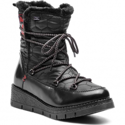 Śniegowce S.OLIVER - 5-26477-31 Black Comb 098. Czarne buty zimowe damskie S.Oliver, z materiału. Za 299,90 zł.