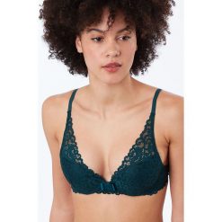 Etam - Biustonosz Jalouse. Różowe biustonosze bardotka Etam, z haftami, z elastanu. Za 149,90 zł.