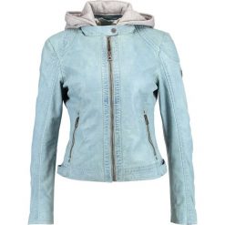 Bomberki damskie: Gipsy Kurtka skórzana light blue