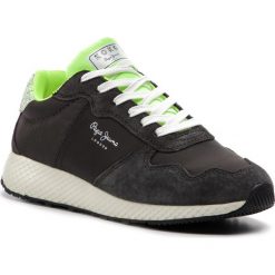 Sneakersy PEPE JEANS - Koko Sweet PLS30843 Chrome 952. Szare półbuty damskie Pepe Jeans, na co dzień, bez wzorów, z jeansu, bez obcasa, na płaskiej podeszwie, bez zapięcia. W wyprzedaży za 199,00 zł.