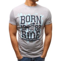 T-shirty męskie z nadrukiem: T-shirt męski z nadrukiem szary (rx2655)