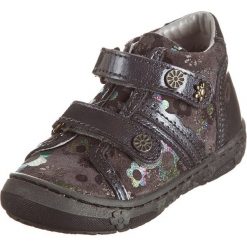 Buciki niemowlęce: Skórzane buty „Oreo” w kolorze szarym ze wzorem do nauki chodzenia