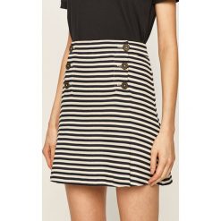 Tommy Hilfiger - Spódnica. Niebieskie spódniczki damskie TOMMY HILFIGER, na co dzień, s, bez wzorów, z elastanu, casualowe, mini, proste. Za 599,90 zł.