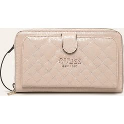 Guess Jeans - Portfel. Portfele damskie Guess Jeans, w paski, z poliesteru. Za 399,90 zł.