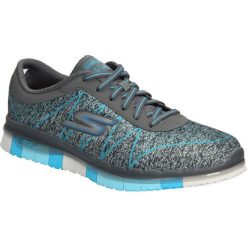 Sportowe skechers 14011. Szare buty sportowe damskie Skechers, bez wzorów, z materiału, klasyczne. W wyprzedaży za 208,99 zł.