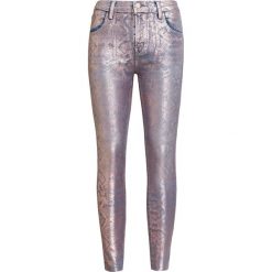 Jeansy J BRAND RAW ALANA HIGH RISE CROPPED SKINNY. Różowe jeansy damskie J Brand, z nadrukiem, z jeansu, z podwyższonym stanem. Za 1860,00 zł.