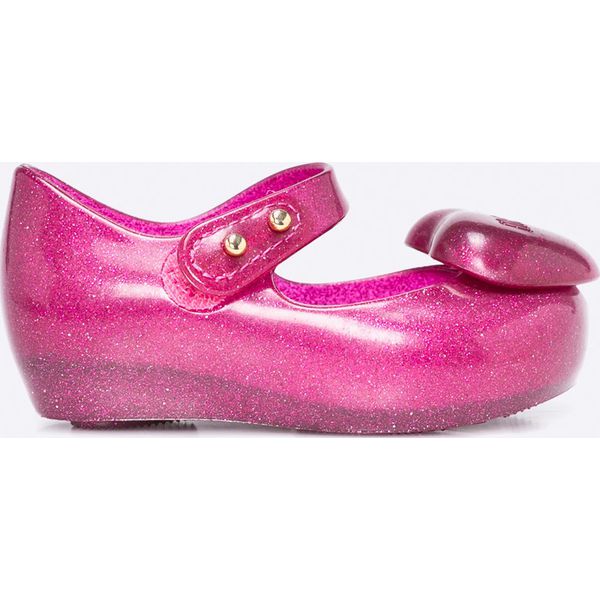 Melissa - Baleriny dziecięce Ultragirl Heart. Różowe meliski damskie marki Melissa, z gumy. W wyprzedaży za 159,90 zł.