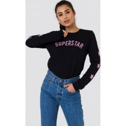 Swetry klasyczne damskie: Colourful Rebel Sweter basic Superstar – Black