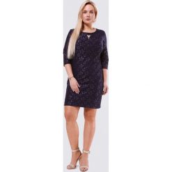 Granatowa Sukienka Diismay. Niebieskie sukienki damskie Born2be, z koronki, z okrągłym kołnierzem, mini, trapezowe. Za 79,99 zł.