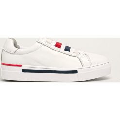 Tamaris - Buty skórzane. Białe buty sportowe damskie Tamaris, bez wzorów, ze skóry, sportowe. W wyprzedaży za 179,90 zł.
