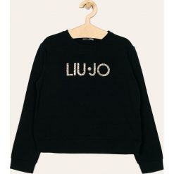 Liu Jo - Bluza dziecięca 128-170 cm. Niebieskie bluzy dziewczęce Liu Jo, z nadrukiem, z elastanu, bez rękawów, bez kaptura. Za 379,90 zł.