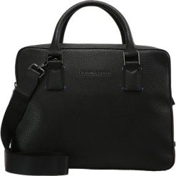 Trussardi Jeans OTTAWA Aktówka black. Czarne aktówki męskie Trussardi Jeans, bez wzorów, z jeansu. W wyprzedaży za 575,20 zł.