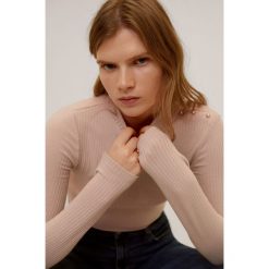 Mango - Sweter Shoulder. Różowe swetry damskie Mango, s, z aplikacjami, z elastanu, bez rękawów, bez kaptura. Za 79,90 zł.