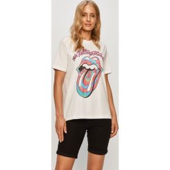 Tally Weijl - T-shirt. Białe bluzki damskie TALLY WEIJL, s, z nadrukiem, z bawełny, casualowe, z okrągłym kołnierzem. W wyprzedaży za 49,90 zł.