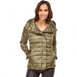 Kurtka zimowa w kolorze khaki. Brązowe kurtki damskie pikowane marki Snowie Collection, na zimę, s. W wyprzedaży za 227,95 zł.