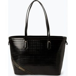 Valentino - Damska torba shopper, czarny. Czarne torby damskie na zakupy Valentino, z napisami, bez dodatków. Za 449,95 zł.
