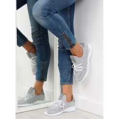 Buty sportowe szare BK367 GREY. Szare buty sportowe damskie obuwie damskie, z tkaniny. Za 60,75 zł.