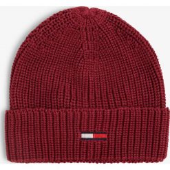 Tommy Jeans - Czapka damska, czerwony. Czerwone czapki damskie Tommy Jeans, z haftami, z bawełny. Za 139,95 zł.