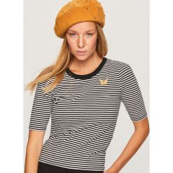 Dopasowany t-shirt - Wielobarwn. Szare t-shirty damskie Reserved, l. Za 29,99 zł.