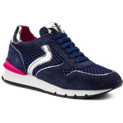 Sneakersy VOILE BLANCHE - Julia Race Mesh 0012013494.05.1C19 Blue/Argento. Niebieskie półbuty damskie Voile Blanche, ze skóry. W wyprzedaży za 509,00 zł.