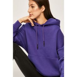 Answear - Bluza. Fioletowe bluzy damskie ANSWEAR, s, bez wzorów, z elastanu, bez rękawów, z kapturem. Za 139,90 zł.