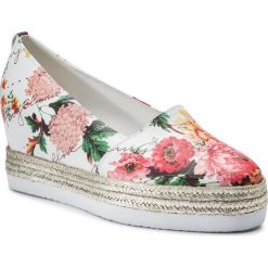 Espadryle HÖGL - 7-104406 White/Multi 0299. Białe espadryle damskie HÖGL, bez wzorów, ze skóry, bez obcasa, na koturnie. W wyprzedaży za 489,00 zł.