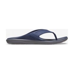 Crocs Swiftwater™ Wave Japonki Niebieski. Niebieskie klapki męskie Crocs, w paski, z tkaniny. Za 154,95 zł.