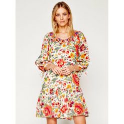 Sukienka letnia TwinSet 201TT2251. Sukienki damskie Twinset, na lato, bez wzorów, z bawełny, bez kołnierzyka, bez rękawów. W wyprzedaży za 1459,00 zł.