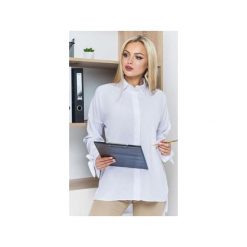 Koszula,bluzka LOLITA. Białe bluzki damskie Martino demi, na co dzień, l, bez wzorów, eleganckie, bez kołnierzyka, z długim rękawem. Za 349,00 zł.