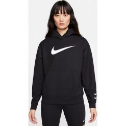 Nike Swoosh Bluza Czarny. Czarne bluzy damskie Nike, l, z nadrukiem, z bawełny, bez rękawów, bez kaptura. Za 257,95 zł.