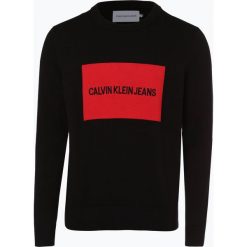 Calvin Klein Jeans - Sweter męski, czarny. Czarne swetry klasyczne męskie marki Calvin Klein Jeans, m, z haftami, z jeansu. Za 449,95 zł.