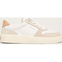Gant - Buty skórzane Lagalilly. Białe buty sportowe damskie GANT, ze skóry. Za 479,90 zł.