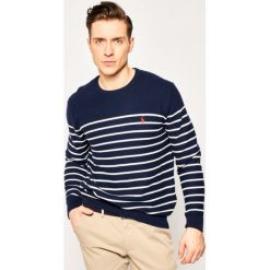 Sweter Polo Ralph Lauren 710776776. Niebieskie swetry męskie Polo Ralph Lauren, xxl, bez wzorów, klasyczne, polo, bez kaptura. W wyprzedaży za 409,00 zł.