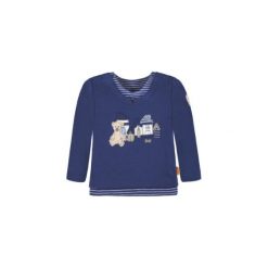 Steiff Boys Bluzka - niebieski - Gr.Moda (6 - 24 miesięcy ). Niebieskie bluzy niemowlęce marki Steiff, z aplikacjami, z elastanu, bez rękawów, bez kaptura. Za 125,00 zł.